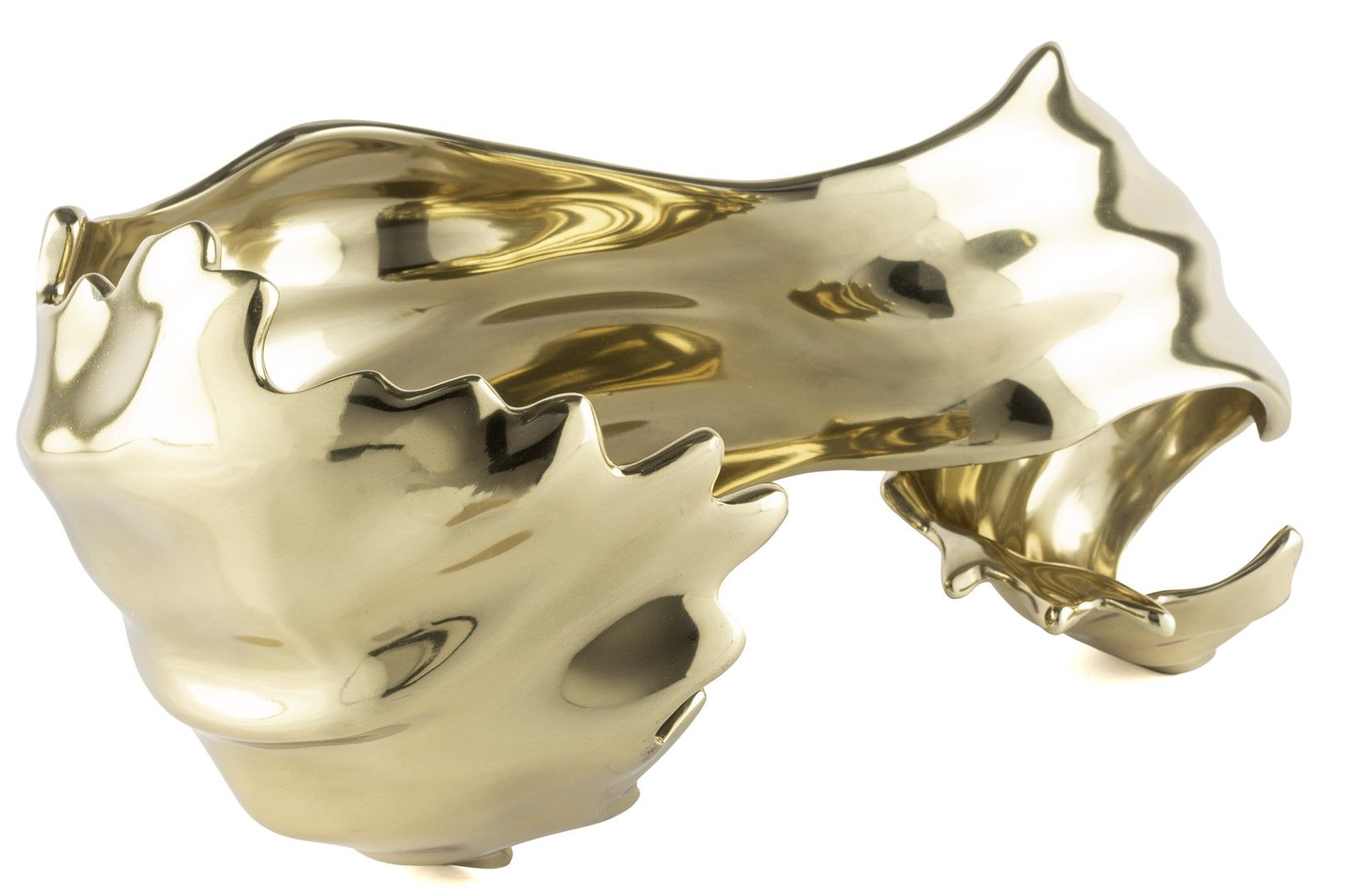 Altın Dalga Dekoratif Obje 51x23cm