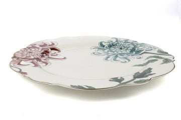 Fleur Beyaz 6'lı Servis Tabağı 27cm