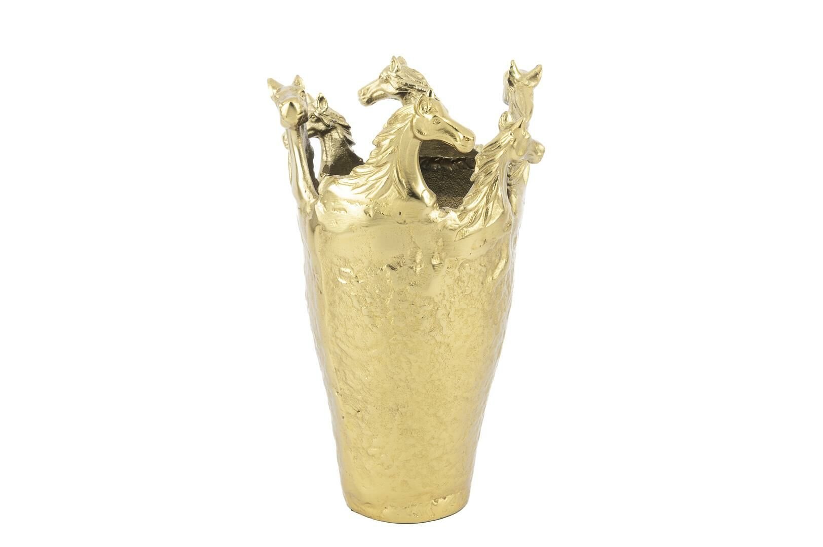 Gold At Dekorlu Metal Vazo 23x35cm