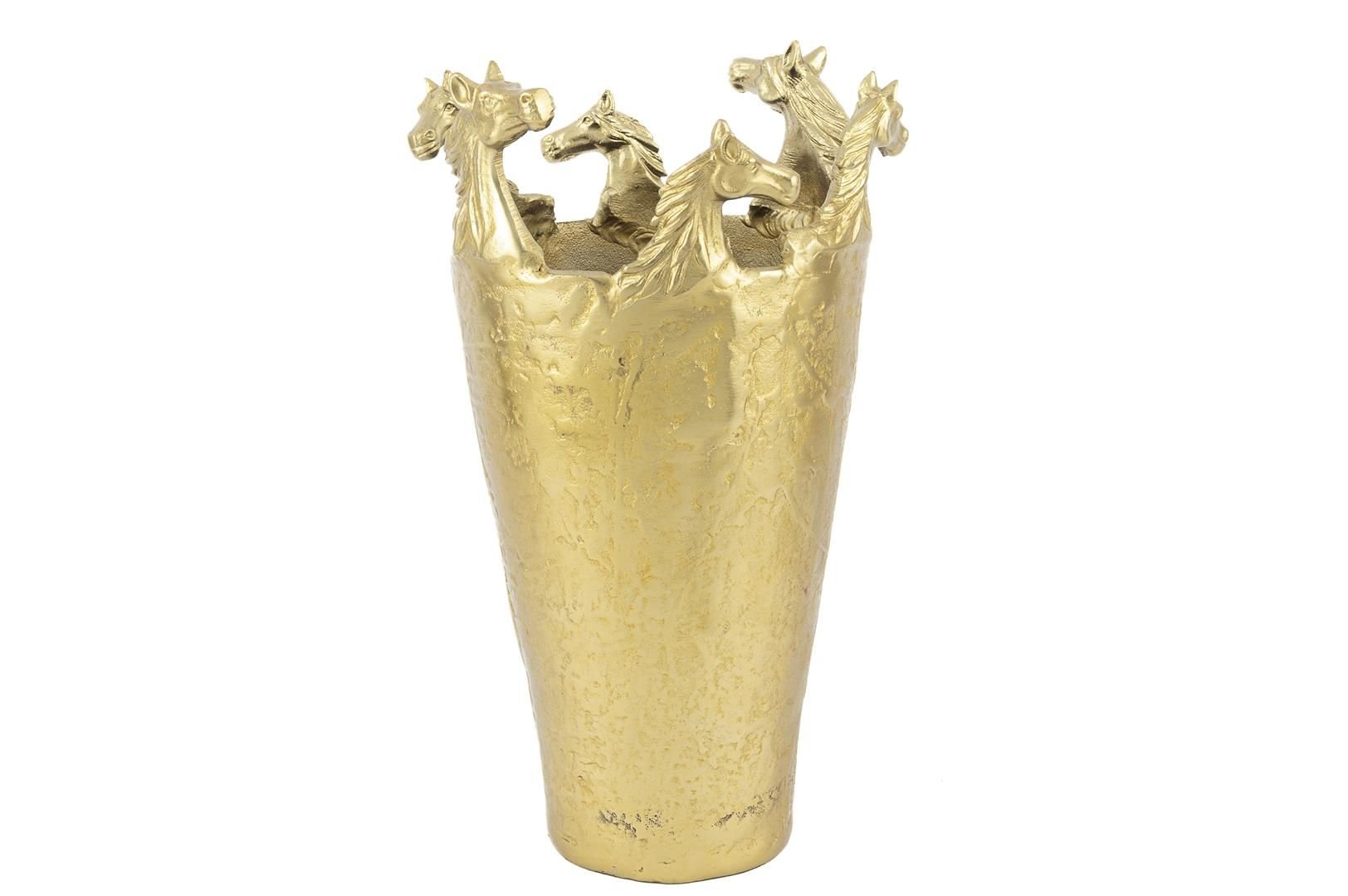 Gold At Dekorlu Metal Vazo 25x43cm