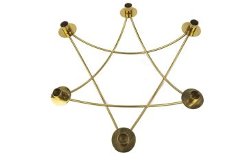 Gold 6 Kollu Şamdan 47x42x16cm
