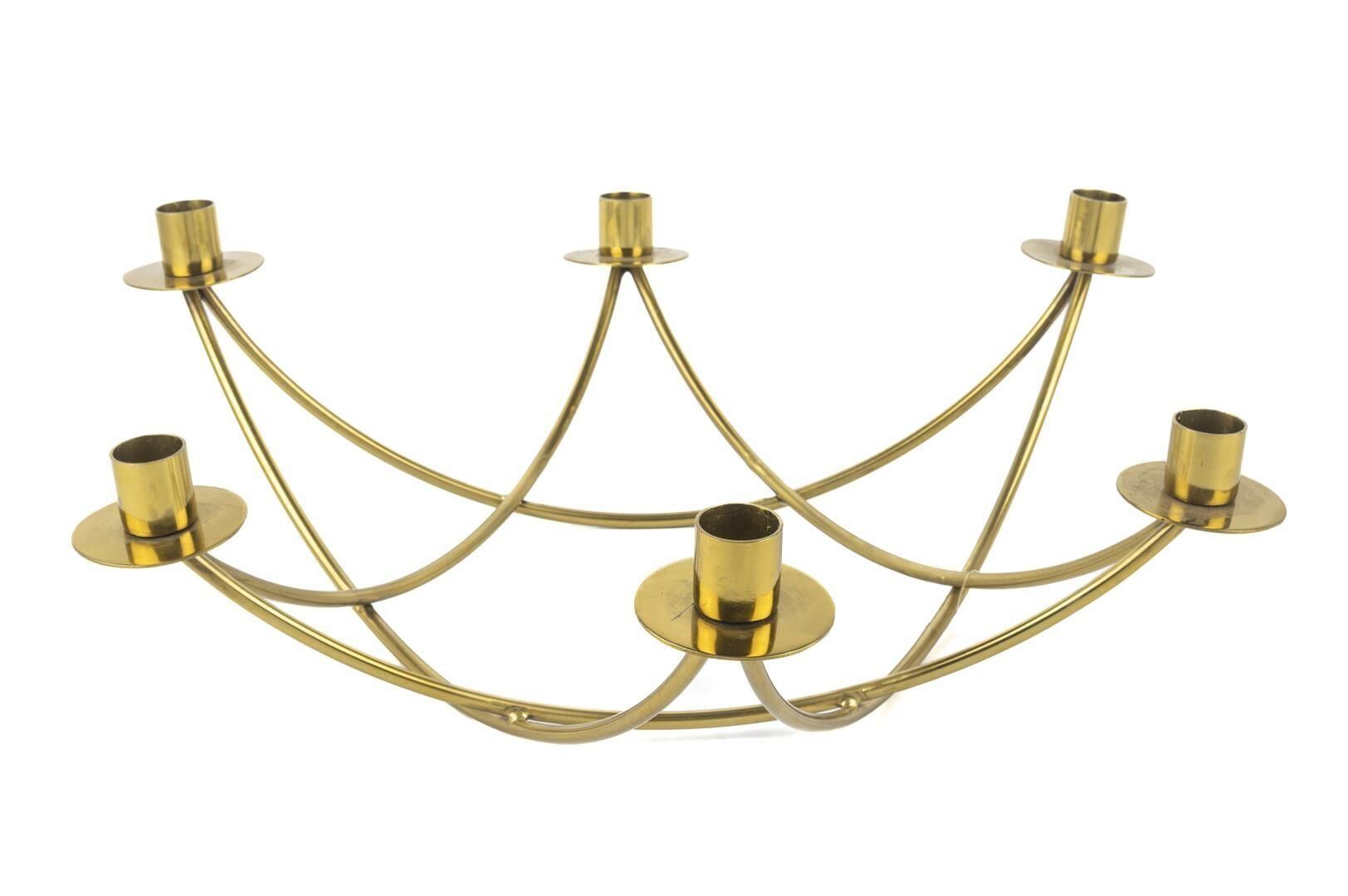 Gold 6 Kollu Şamdan 47x42x16cm