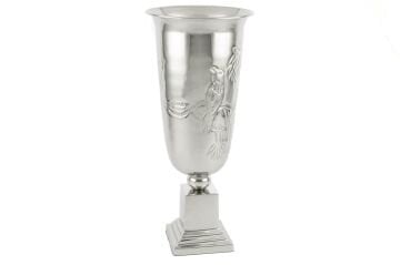 Silver Ayaklı Metal Vazo 22x52cm