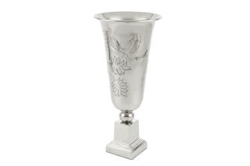 Silver Ayaklı Metal Vazo 21x45cm