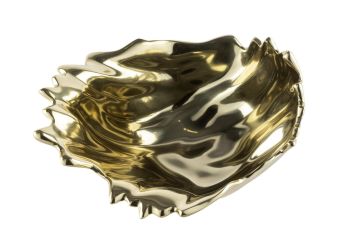 Altın Dalga Dekoratif Kase 33x15cm