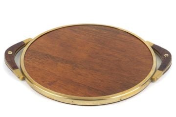 Gold Ahşap Sunum Tepsisi 30x37x2cm