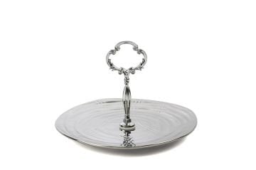 Shiny Silver Sunumluk Stand 21x13cm