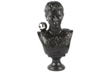 Siyah Gümüş Büst Seramik Obje 28x17x52cm