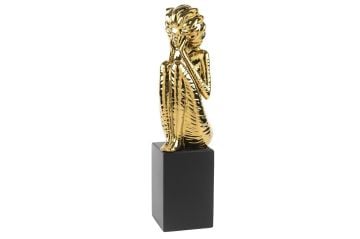Gold Siyah Kadın Seramik Obje 11x11x47cm