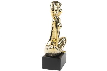 Gold Siyah Kadın Seramik Obje 32x13x43cm