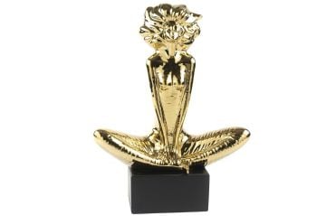 Gold Siyah Kadın Seramik Obje 32x13x43cm