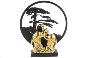 Gold Siyah Dekoratif Obje 30x9x36cm