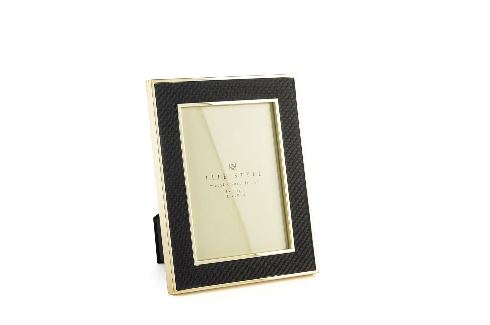 Gold Kenarlı Siyah Kumaş Çerçeve 13x18cm