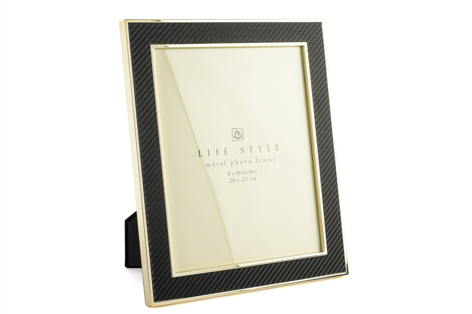 Gold Kenarlı Siyah Kumaş Çerçeve 20x25cm