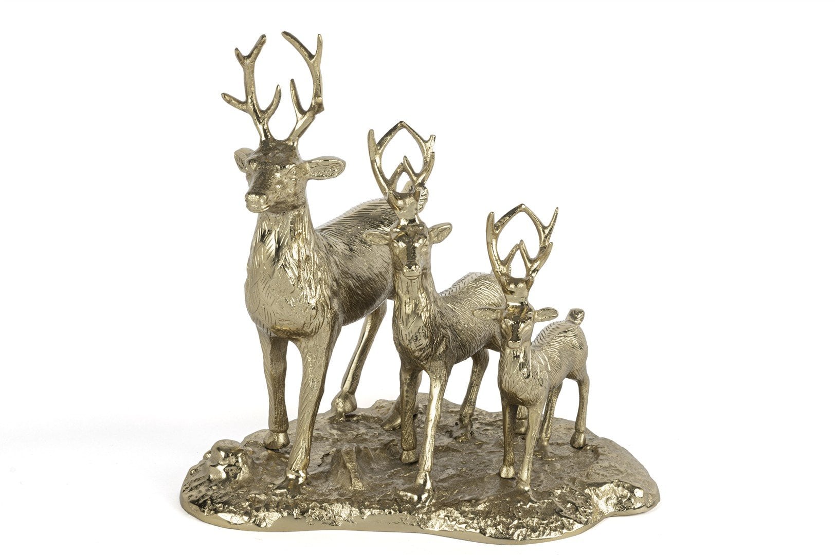 Gold 3lü Geyik Obje 24x38x36cm