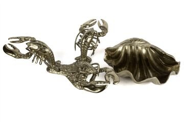 Gold Istakoz Deniz Kabuğu Dek Obje 63x57x31cm