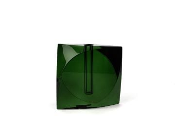 Yeşil Cam Vazo 14x4x13cm