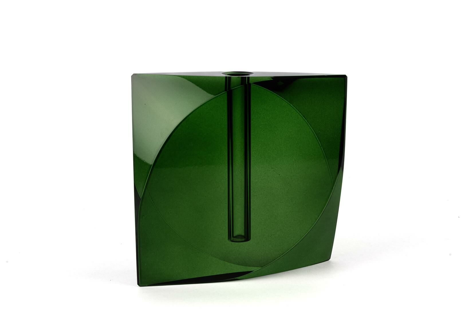 Yeşil Cam Vazo 16x6x16cm