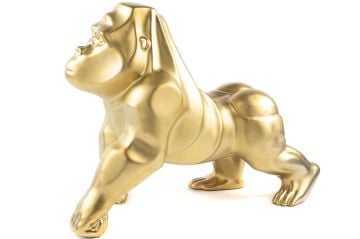 Gold Goril Seramik Obje 46x22x38cm