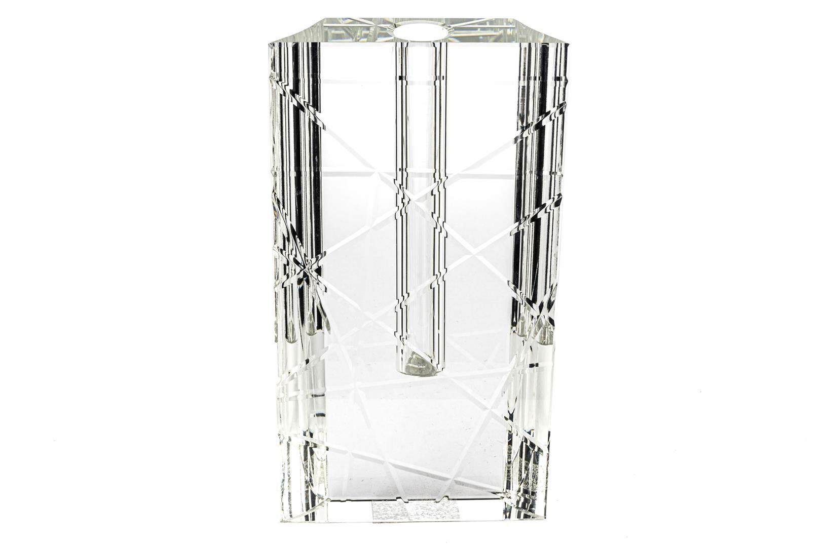 Clear Dik Cam Vazo 10x3x19cm