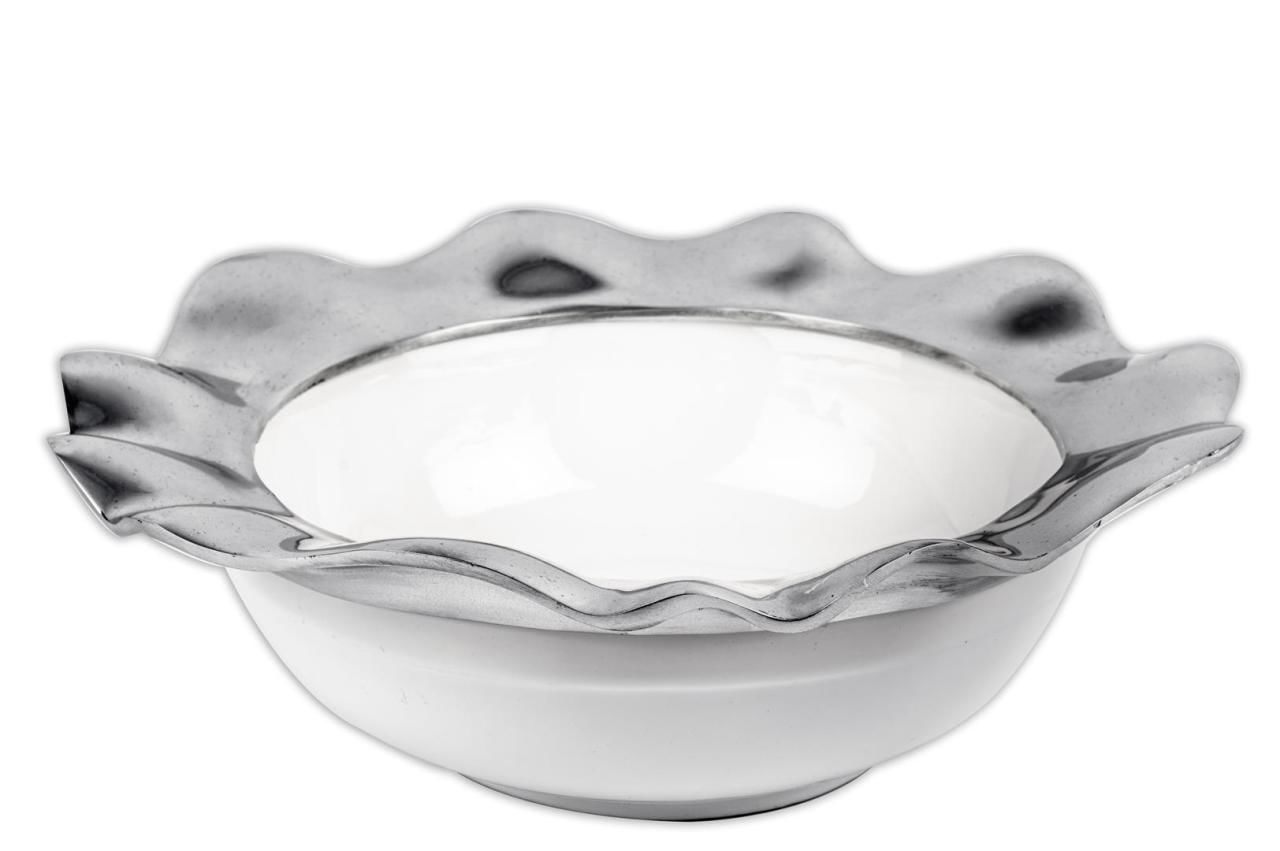 Gümüş Seramik Kase 44x14cm