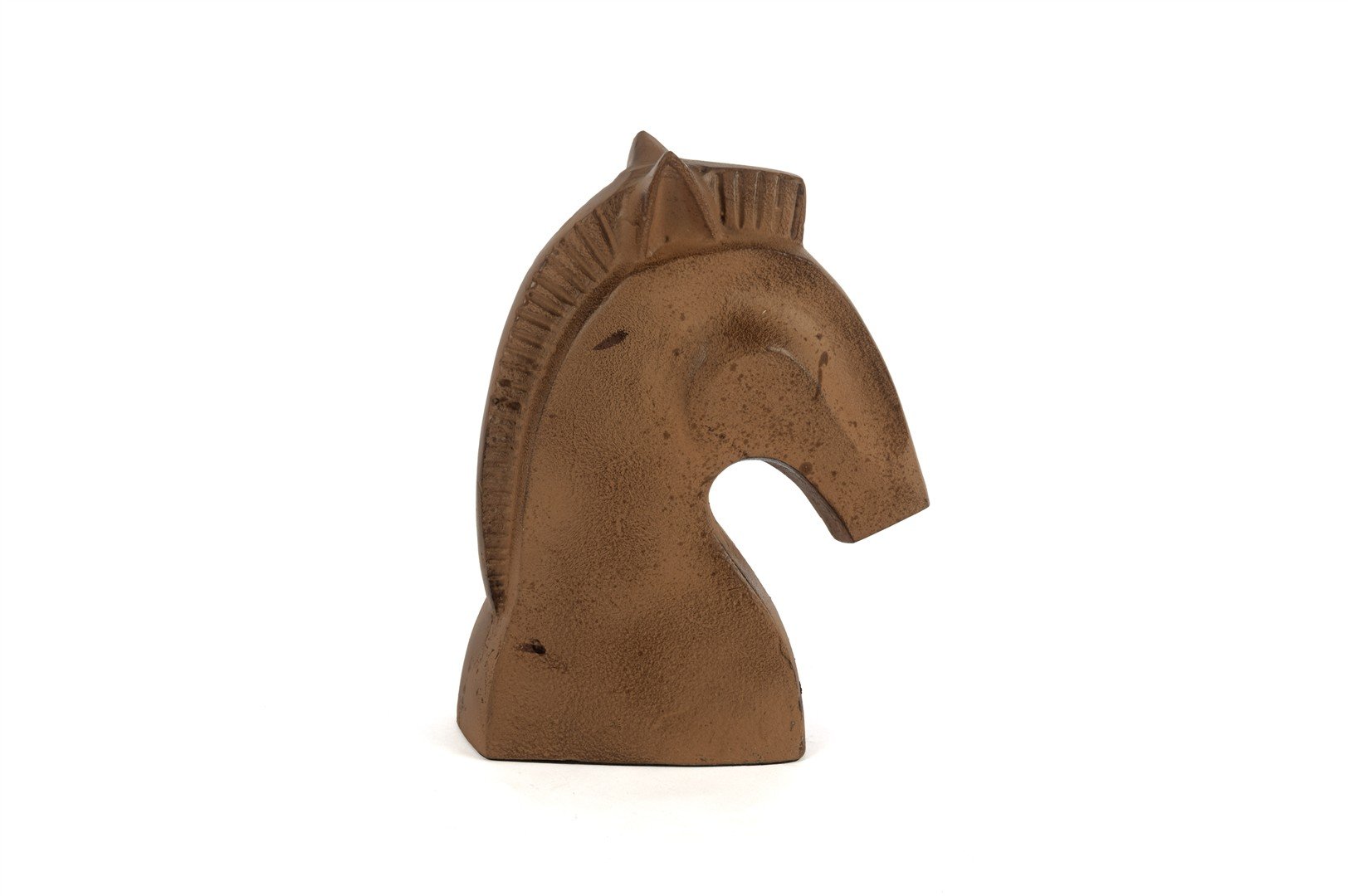 Eskitme Kremit Dek At Kafası Obje 26x20cm