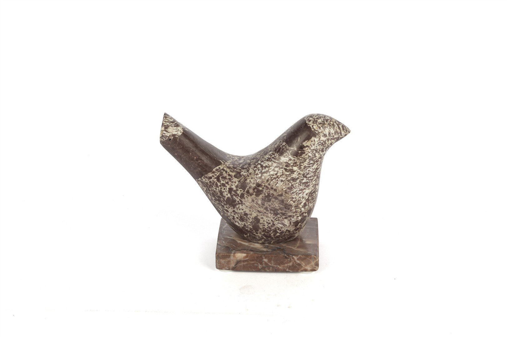 Bordo Mermer Kuş Dekor 14x12cm