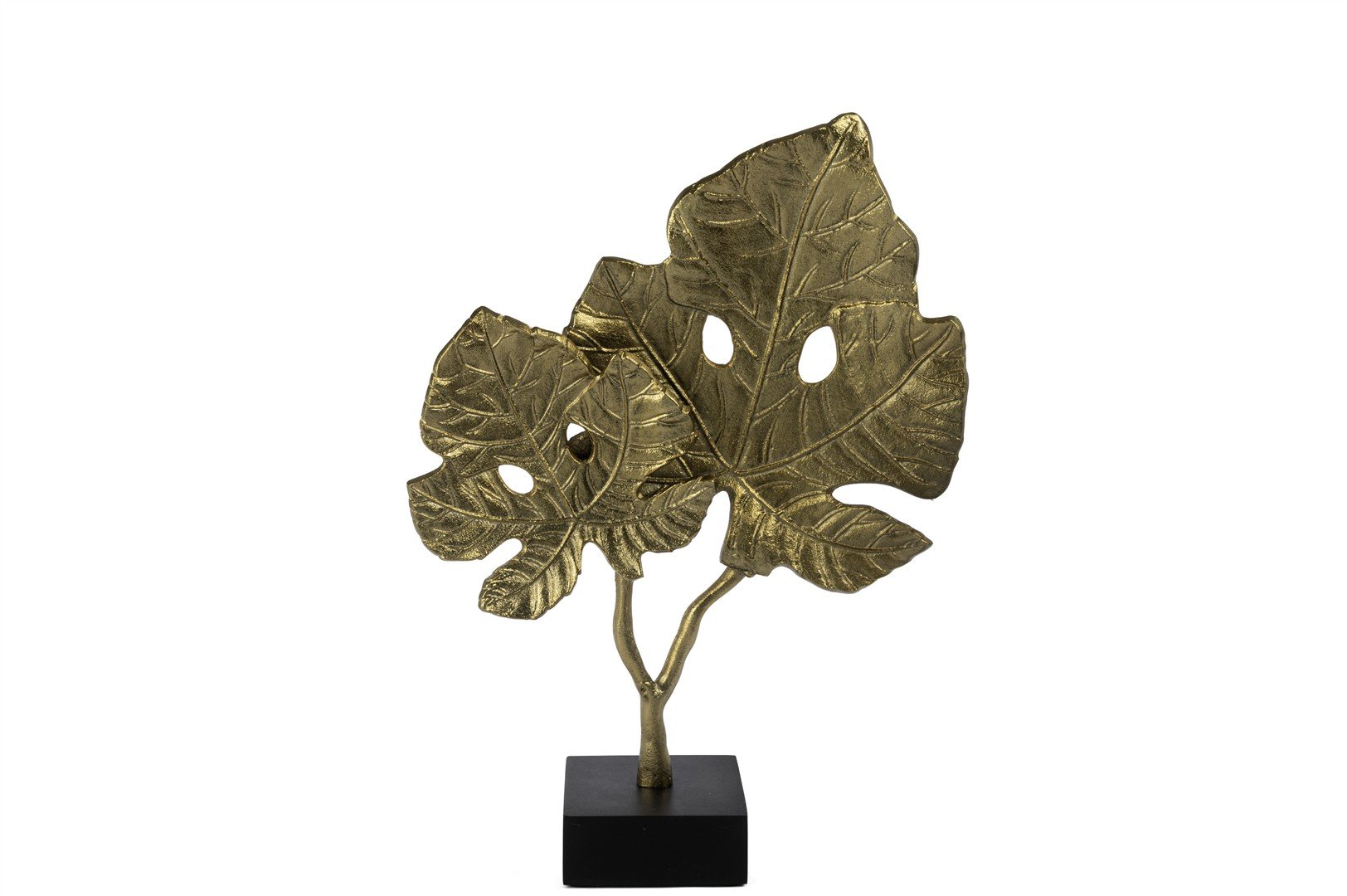 Mermer Ayaklı Gold 2li Yaprak 54x39cm