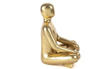 Gold Oturan Adam Obje 28X23X35cm