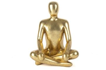 Gold Oturan Adam Obje 28X23X35cm