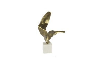 Mermer Ayaklı Gold Dek Yaprak 36x30cm