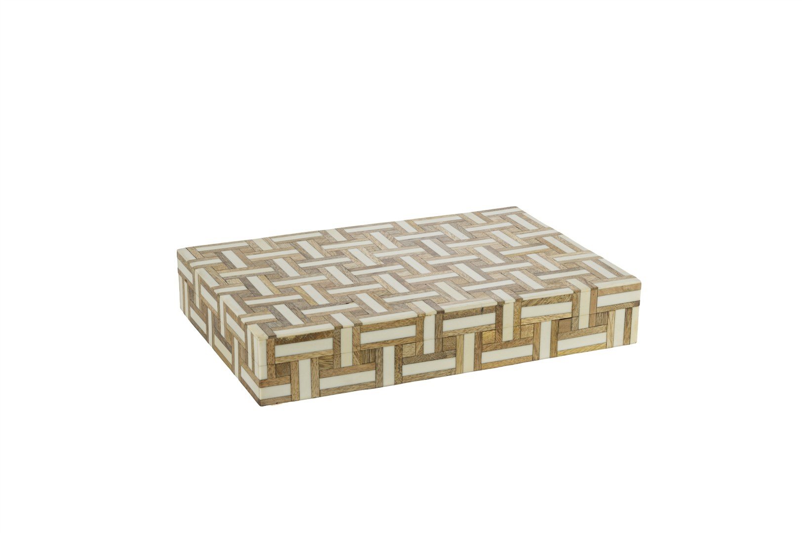 Ahşap Beyaz Dek Kutu 31x21x6cm