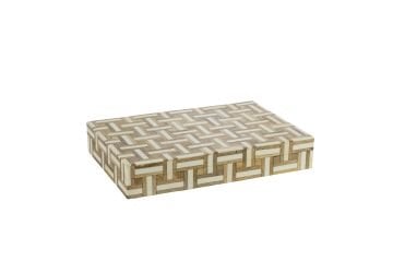 Ahşap Beyaz Dek Kutu 31x21x6cm