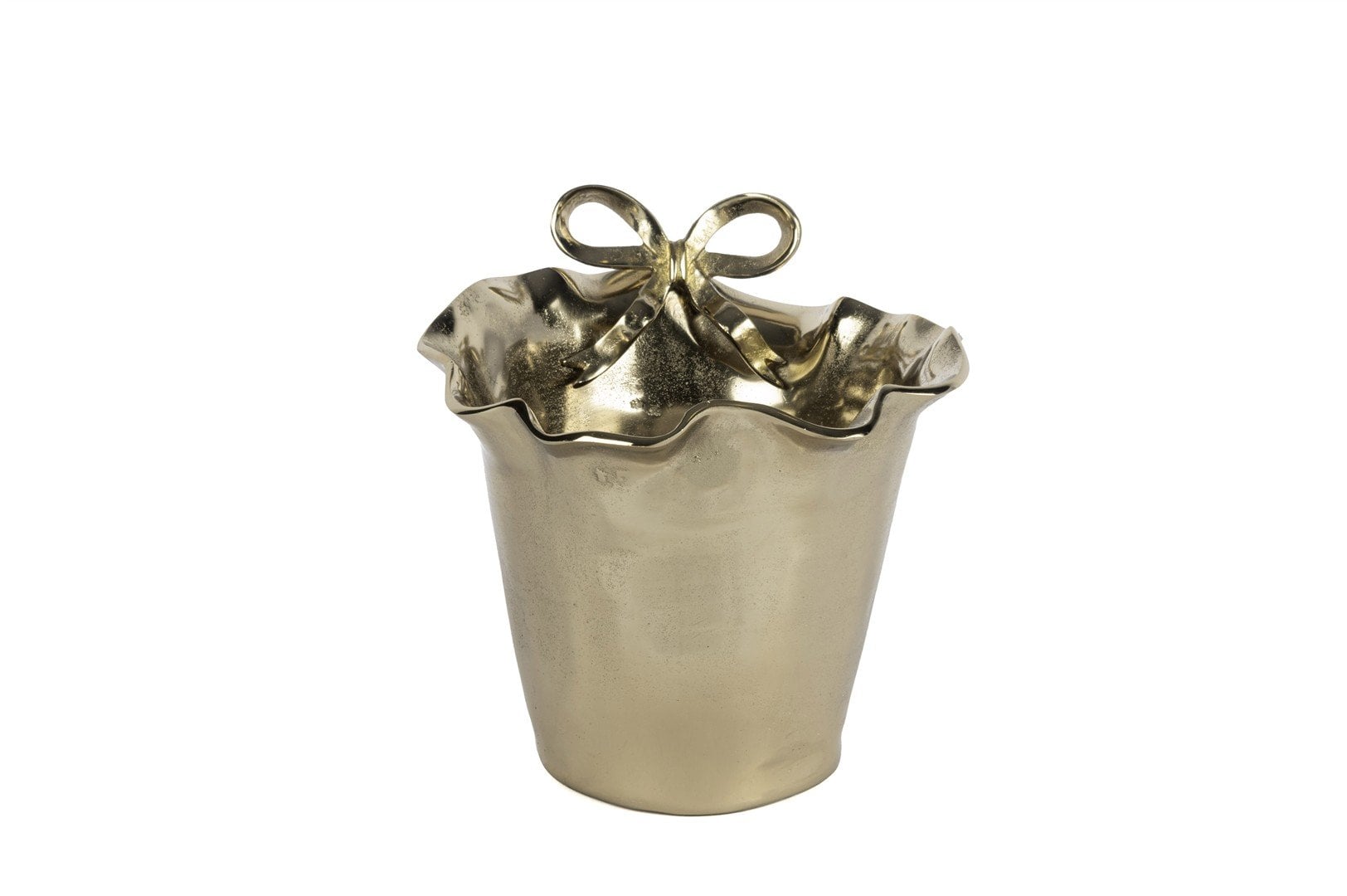 Gold Fiyonk Vazo 26x26cm