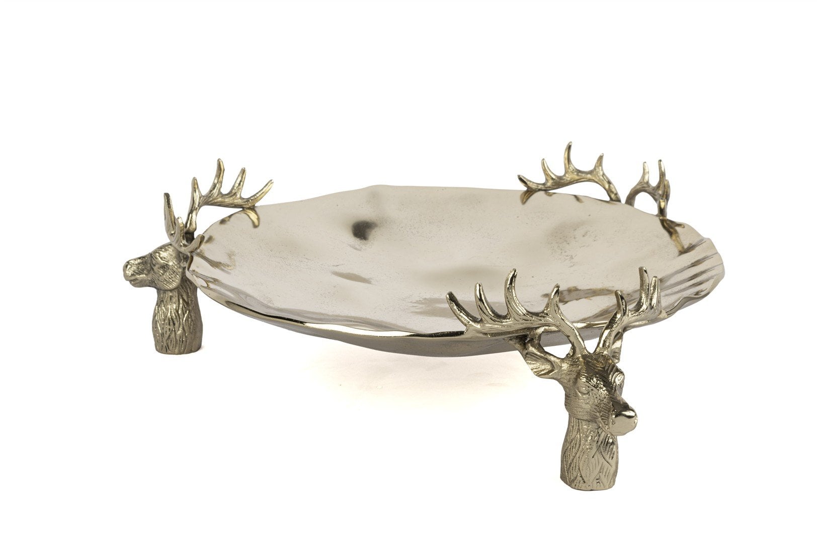 Gold Geyik Ayaklı Dekoratif Kase 43x13cm