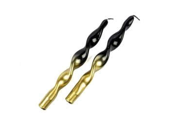 Gold Siyah 2li Mum 25cm