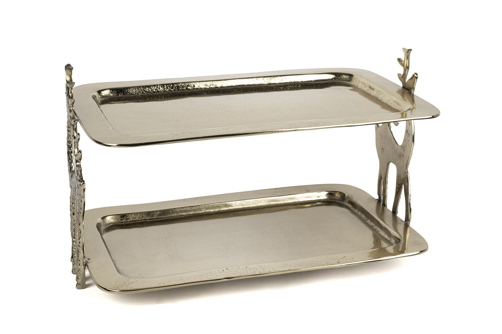 Gold Geyik 2 Katlı Sunumluk 50x29x29cm
