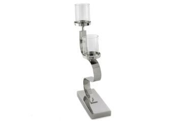 Silver 2li Metal Cam Mumluk 32x10x51cm