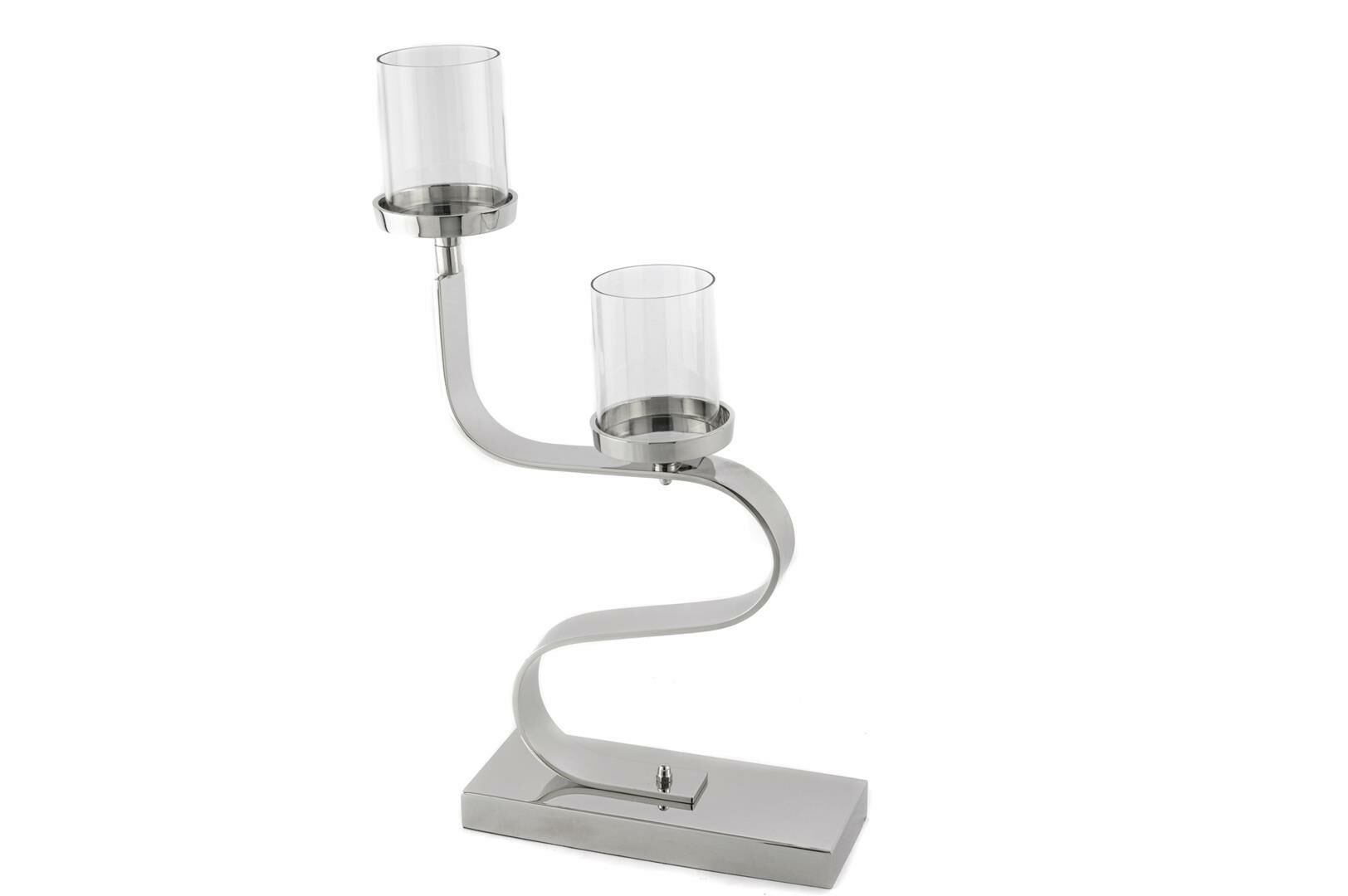 Silver 2li Metal Cam Mumluk 32x10x51cm