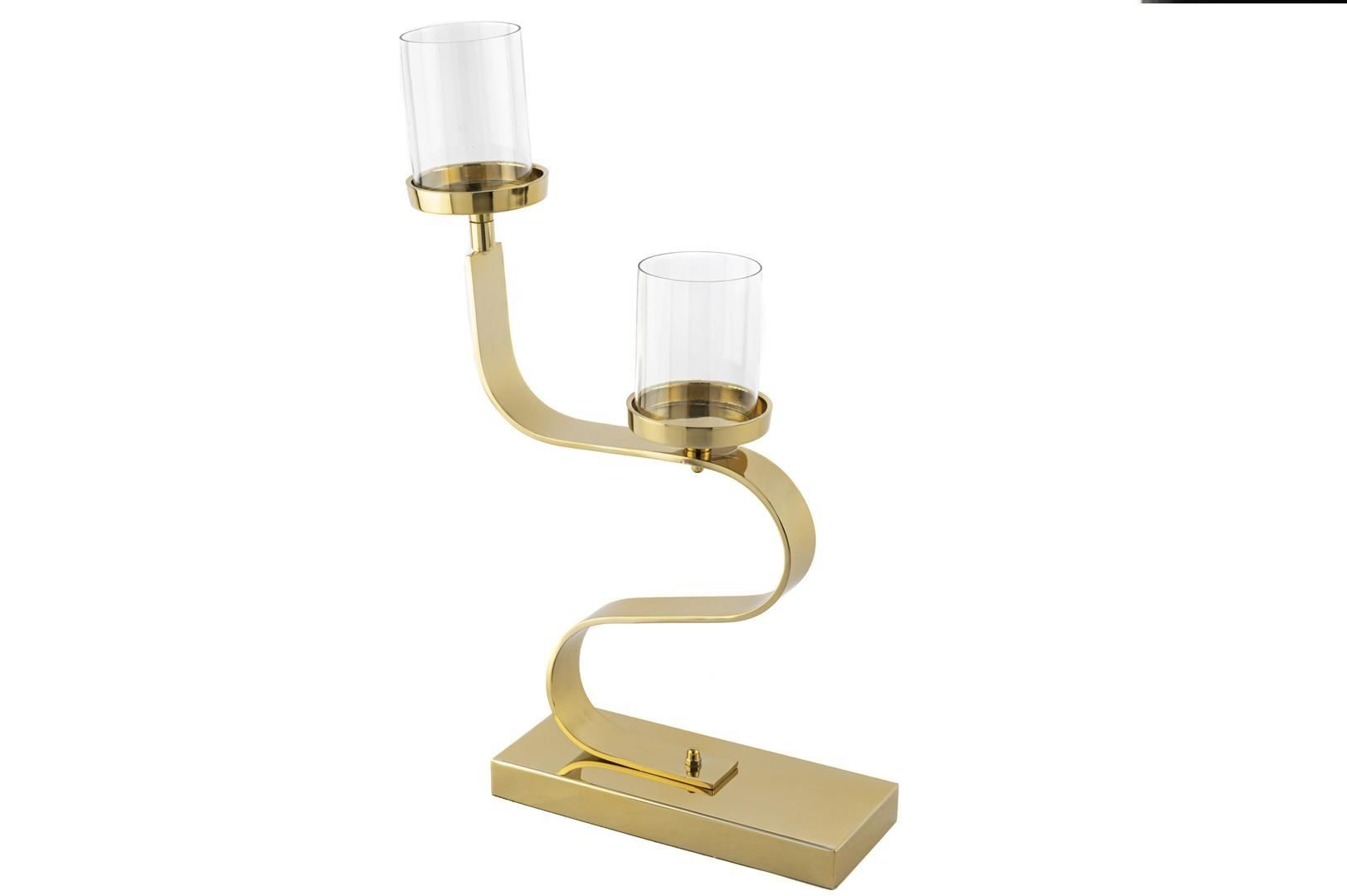 Gold 2li Metal Cam Mumluk 32x10x51cm