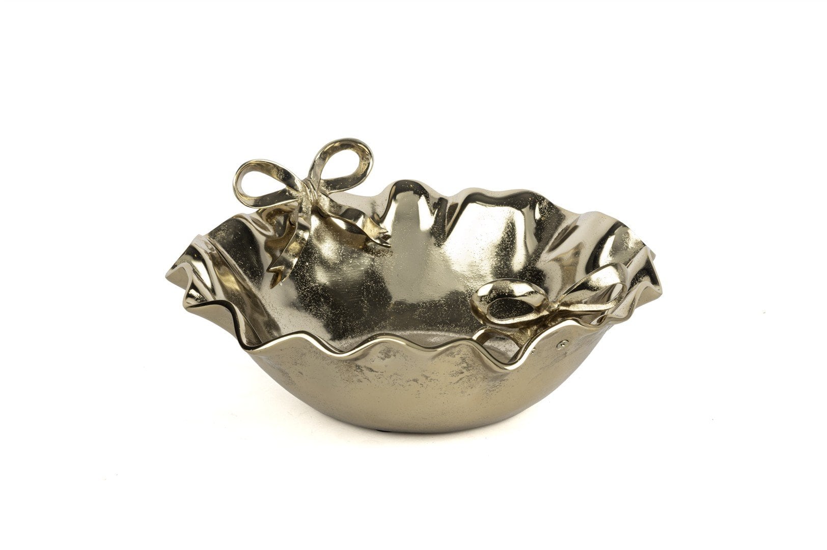 Gold Fiyonk Dekoratif Kase 36x16cm