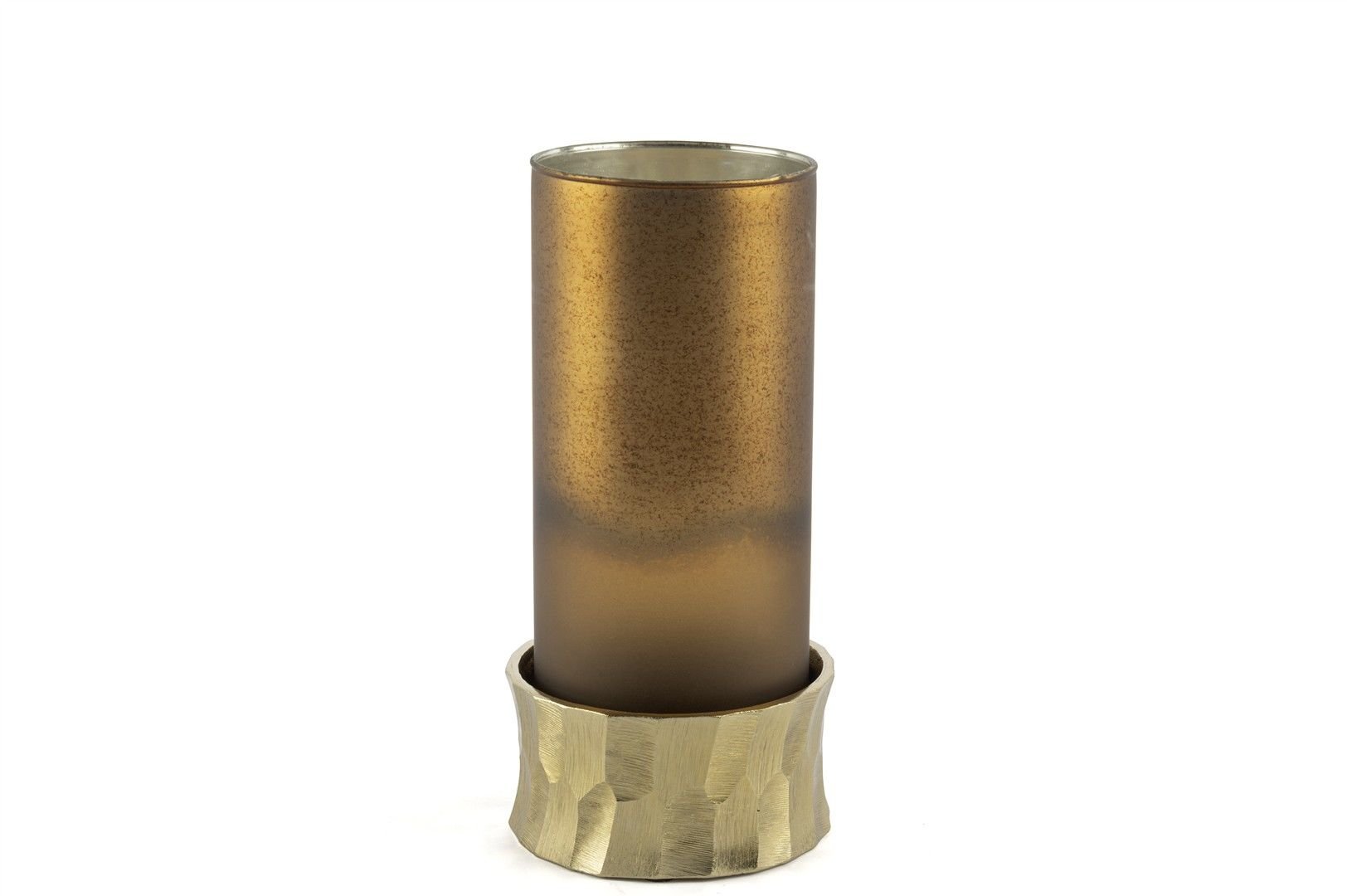 Bronz gold Alüminyum Dekoratif Mumluk 12x31