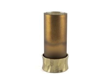 Bronz gold Alüminyum Dekoratif Mumluk 12x31