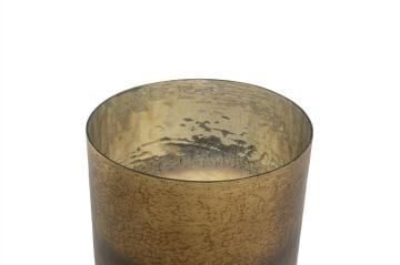 Bronz Gold Alüminyum Dekoratif Mumluk 26x33cm