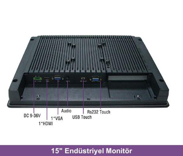 ALAD-151T 15'' Endüstriyel Dokunmatik LCD Monitör