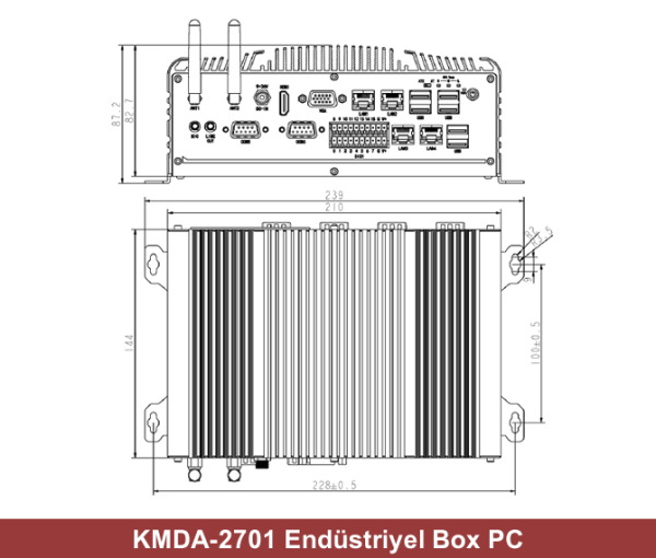 KMDA-2701 Intel Celeron J1900 4GB 120GB SSD Freedos