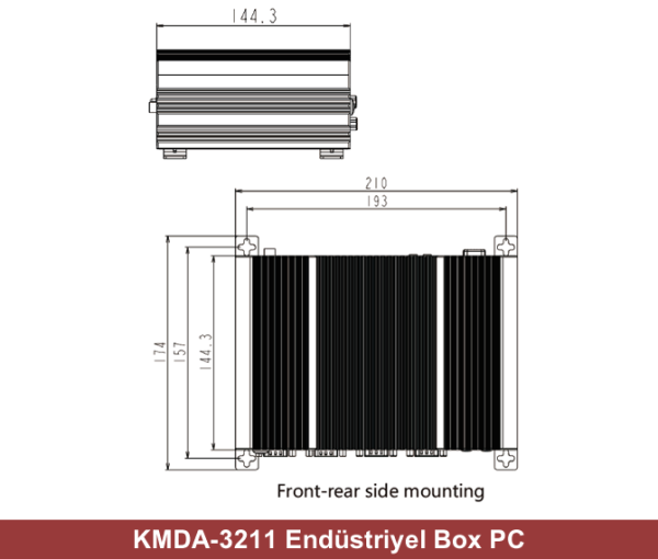 KMDA-3211 Intel Core i7-6500U 4GB 120GB SSD Freedos Endüstriyel Mini PC