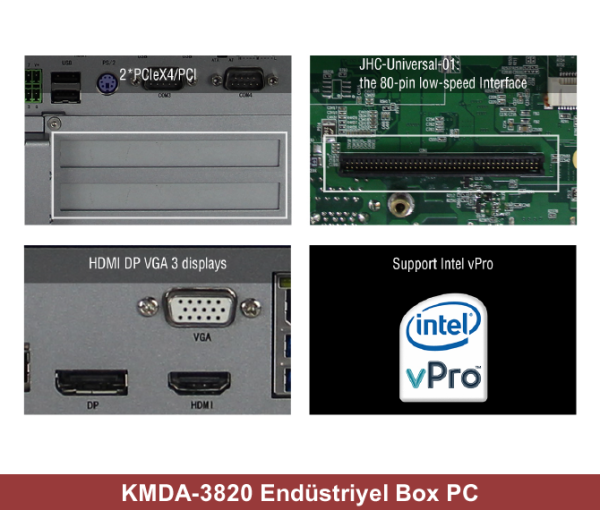 KMDA-3820 Intel Core i3-6100U 4GB 120GB SSD Freedos Endüstriyel Mini PC