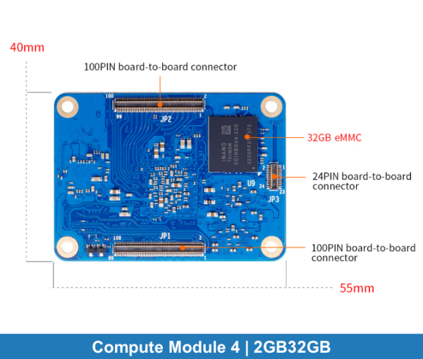 Orange Pi Compute Module 4 | 2GB-32GB