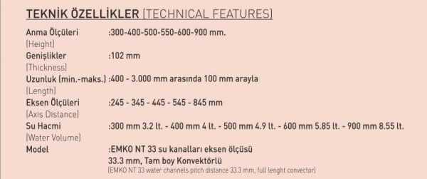 Emko Panel Radyatör 600x400 Tip22 PKKP